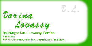 dorina lovassy business card